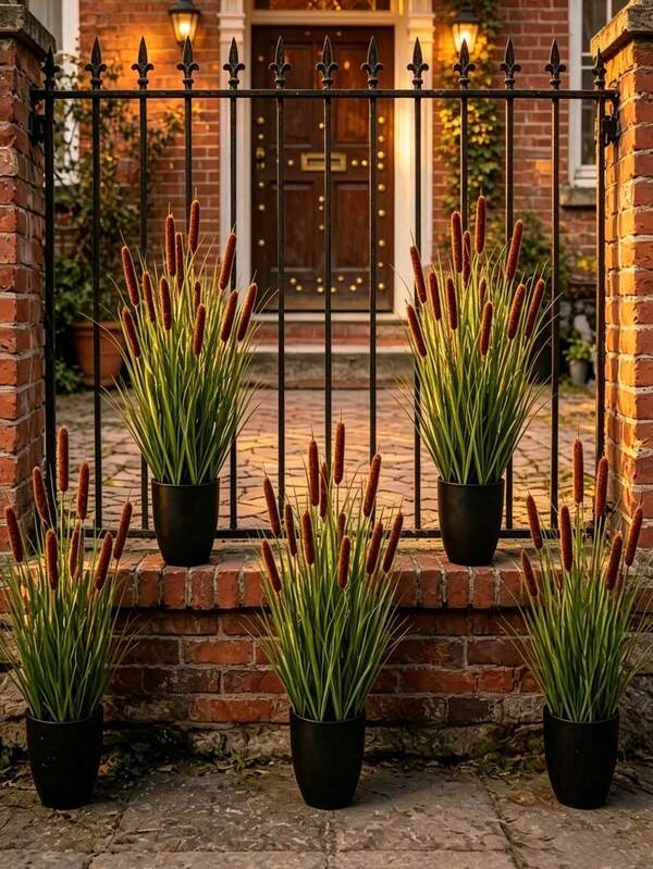 Kunstgrasbloemen voor de lente, kunstplanten voor buiten, geschikt voor interieurdecoratie van huis, kantoor, veranda en tuin - seizoensdecoratie het hele jaar door, perfecte keuze voor bruiloften