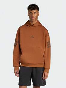 Adidas Men's M FI 3S HD Knit Sweatshirt KD5215 - Brown - View 1