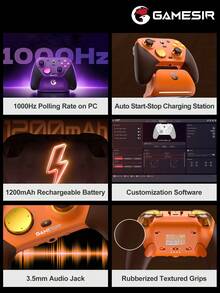 GameSir G7 Pro Gamepad Compatible With Xbox Gaming Controller For PC Steam Android Officially Licensed With Charging Station Tri-Mode Connectivity Mag-Res TMR Sticks 1000Hz Polling Rate Hall Effect Analog Triggers 6-Axis Gyroscope - View 11