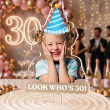 Personalized Custom Portrait Photo Cake Topper, Wavy Edge Acrylic Photo Topper, Customizable For Adults, Cats, Dogs And Pets, Suitable For Birthdays, Weddings, Anniversaries And Parties, Reusable Commemorative Cake Decoration - Multicolor - View 7