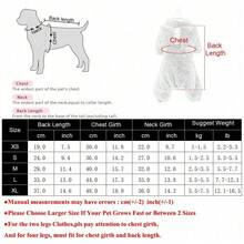 1pc Plush Fleece Pet Jumpsuit Four-Legged Clothing Dogs Clothes Autumn/Winter Windproof Warm Outfit Suitable For Puppy Small Dogs - Multicolor - View 6