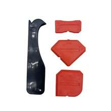4pcs Red Caulking Tool Kit, Silicone Joint Sealant Spreader Spatula Scraper, Edge Repair Tools, Floor Tile Edges Cleaner - Multicolor - View 9