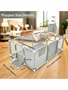 Baby Playards - Light Grey - View 2