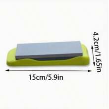 2pcs Detachable Diamond Sharpening Stone, Double-Sided High Hardness Knife Sharpener With Plastic Base, Portable Manual Knife Sharpening Tool, No Electricity Required Kitchen Knife Sharpener, Home Kitchen Knife Sharpener - A - View 4
