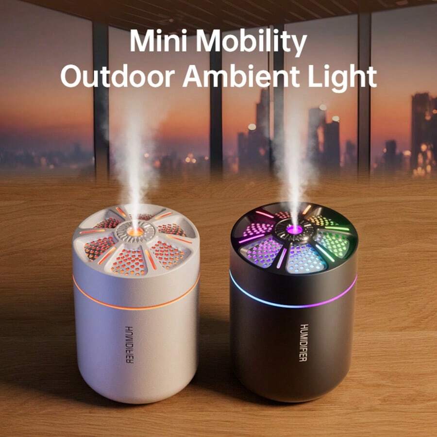 Pelembap Diffuser Minyak Esensial Mini USB untuk Mobil, Rumah, Kamar Tidur, Diffuser Kabut Udara dengan Suara Rendah - 1PC - View 1