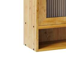 90CM Retro 2 Door Sliding Cabinet Three Layers Of Storage Space,Suitable For Bathrooms,Kitchens,Dining Rooms,Natural - 彩色 - 查看 10