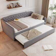 Sofa Bed Frame Grey 202 X 139.5 X 81.5 Cm - Grey - View 2