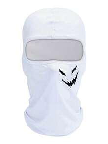 Musion 1/3pcs Horror Demon Pattern Helmet Liner, Breathable Windproof Neck Warmer Scarf, Full Head Wrap For Motorcycle Riding, Running, Outdoor Sports, Halloween Cosplay - Multicolor - View 7