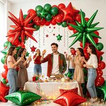 6pcs 22-Inch Starburst Foil Balloons, Suitable For Party Background Decoration For Halloween, Christmas, Birthdays, Weddings, Anniversaries, Graduations, Etc., Available In Multiple Colors - Exploding Star - View 5