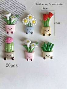 This 6-Piece Floral Refrigerator Magnet Set Is A DIY Multi-Functional Set Suitable For Various Scenarios, Including Decorating The Kitchen, Office, Whiteboard, Cabinets And Dishwasher (Random Color And Style, Non-Magnetic). - Multicolor - View 15