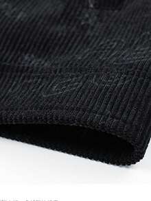 Men's Autumn Outdoor Sports Casual Corduroy Jacket, Minimalist Fashion Jacket - Black - View 8
