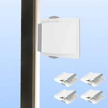 4 Piezas Cerradura de Aleación de Aluminio para Puerta y Ventana Corrediza, Limitador Ajustable Antirrobo Reforzado, Tapón y Clip de Fijación, Anti‑pellizco, Antirrobo y Anti‑caída, Dispositivo de Segurida para Uso Doméstico - 4 piezas-Gris - Ver 2