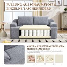 Doppelsofa, Moduläres Sofa, Tiefsitziger Memory-Foam-Cloud-Stuhl Mit Kissen-Grey - 灰色 - 查看 4