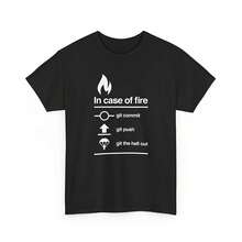 In Case Of Fire Git Commit - Unisex Regular Pure Cotton Crew Neck T-Shirt - 款式 - 查看 1