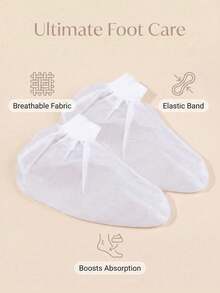 1 Pair Disposable Breathable Foot Covers, Dust-Proof Isolation Foot Socks, Portable Lightweight Disposable Foot Mask Covers, Daily Home Foot Care Cleaning Convenient Accessory - Multicolor - View 8