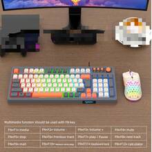 RAIKU Gaming Keyboard And Mouse Set, 3-Color Wired Illuminated Desktop 98-Key Multi-Color Keyboard, 6-Button Illuminated Mouse, Keyboard And Mouse Set - View 7
