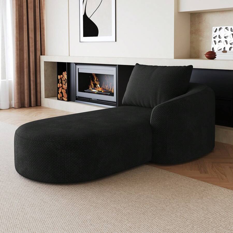 Y168-R-SLEEPER-BLACK Right-Sleeper Black - Black - View 1