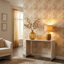 Gold Leaf Pattern, Self-Adhesive Removable Wallpaper, Vintage Style Wall Decor - C - View 4