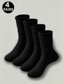 1/2/3/5/6/10/20 Pairs Women's Pure White Round Neck Socks, Suitable For Foot Size (35-39) (Cardboard Not Included) - Multicolor - View 6