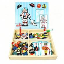 Lousa Magnetica 3 Em 1 Infantil Imã Educativo Madeira Pedagogico Com Canetinha - Azul bebê - Visão 9