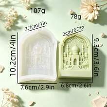 Moon Starry Sky Castle And Pavilion Aromatherapy Candle Silicone Mold Plaster Decoration Ornament Silicone Mold - White - View 15
