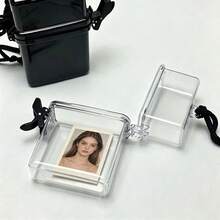 1pc Multi-Functional Transparent Plastic Storage Box, Card Storage Box, Idol Photo Storage, Waterproof Sealed Container Suitable For Storing Keys, ID Cards And Various Small Items - Multicolor - View 1