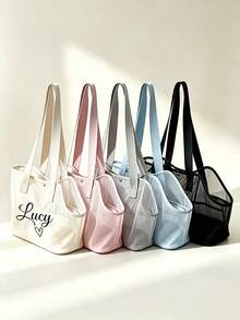 Customizable Pet Mesh Bag, Highly Attractive Breathable Nylon Mesh Pet Travel Bag, Pet Mesh Shoulder Bag, Handbag, Suitable For Small Dogs And Cats, Lightweight And Portable, Multifunctional And Stylish - Multicolor - View 4