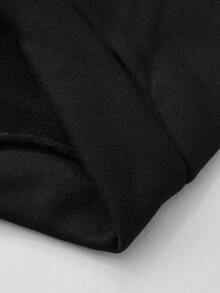 Men's Solid Black Zip-Up Hoodie, Casual Long Sleeve Drawstring Hooded Jacket With Side Pockets, Basic Loose Fit Sweatshirt For Daily Streetwear - Black - View 7