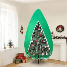 YUNRUX Christmas Tree Storage Bag, Large Christmas Tree Cover, Upright Christmas Tree Storage Bag - Green - View 1