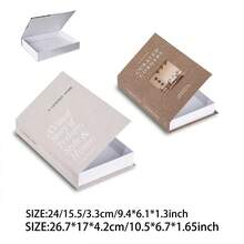2pcs Remote Control Storage Box, Fashionable Luxury Open-Close Book Decor Magnetic Flip Cover, Room Decoration, Christmas Decoration Gift, Living Room Accessory, Paper Storage Box, Suitable For Coffee Table, Can Store Remote Controls, Sundries, Jewelry And Various Holiday Gifts - 2pcs - View 18