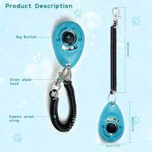 Dog Training Clicker With Wrist Strap And Keychain - Pet Dog Training Clicker Suitable For Puppies, Cats, Pets, Training Tools, Behavior Assistance 2pcs/Set - Multicolor - View 5