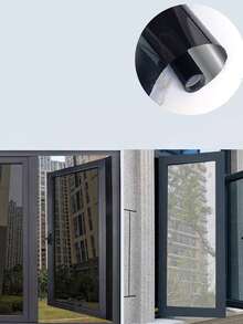 Vigour Summer Black Silver Solar Film, Sun Protection Heat Insulation Glass Film, Privacy Window Film, Home Heat Insulation Window Film, Reflective Window Film, One-Way Vision Anti-Peeping Window Sticker, Removable Static Adsorption Film, Balcony Sunshade Solar Film Light Blocking Reflective, Suitable For Home Office, Perfect Gift - Multicolor - View 10