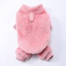 1pc Plush Fleece Pet Jumpsuit Four-Legged Clothing Dogs Clothes Autumn/Winter Windproof Warm Outfit Suitable For Puppy Small Dogs - Multicolor - View 8