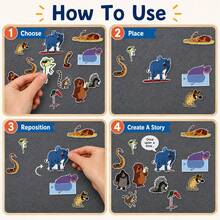 hoojojo 1 Set Grumpy Monkey Felt Story Pieces, Interactive Animal Character Storytelling Props, Literacy Reading Educational Toy, Teacher Supplies, Educational Learning Materials For Classroom & Home Reading - Multicolor - View 13