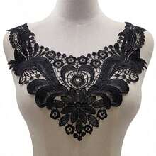 2/1pc Polyester Lace Embroidered Hollow Floral Fake Collar Applique Lace Accessory For Dresses And Crafts - D - View 13