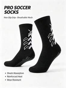 9 Pairs Random Assorted Non-Slip Soccer Socks, Unisex Anti-Slip Wear-Resistant Sports Socks, Football Basketball Running Socks - Multicolor - View 11
