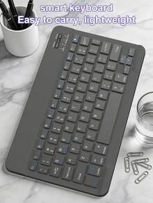 Smart Wireless Keyboard Compatible With IPad, Phone, Laptop, 150mAh Battery, Ultra-Thin Silent Office Keyboard, 10-Inch Portable External Keyboard, English Version - View 10