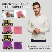 Virus Ice Cube Fingertip Sensory Soft, Soft TPR Portable Mini Stress Relief Squeeze Toy, Pocket-Sized Suitable For Office Commute Daily Leisure, Unique Stress Relief Gift For Teens 14+ - Multicolor - View 8