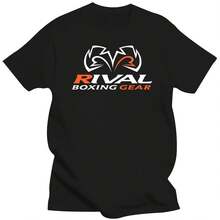 Rival Boxing 2026 T-Shirt For Men And Women - Black With Design Print On Sleeve - 款式 - 查看 1
