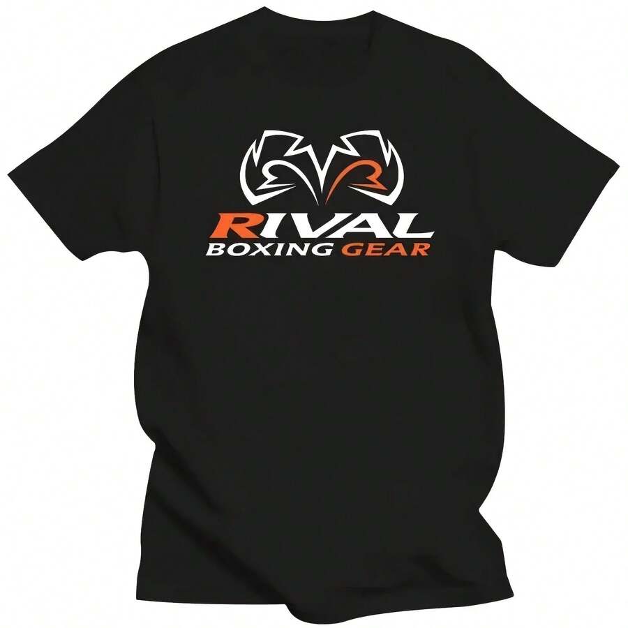 Rival Boxing 2026 T-Shirt For Men And Women - Black With Design Print On Sleeve - 款式 - 查看 1