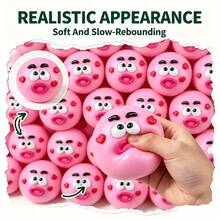 1pc.Heart Decor Funny Face Squishy Fidget Squeeze Toy.One Size.ESent At Random.Squishy Toy /Stress Ball /Squeeze Toy /Fidget Toy /Slow Rebound /Halloween Gift /Halloween Decoration /Monster Squishy /Anxiety Relief Toy - Multicolor - View 8