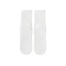 1/4 Pasang Kaos Kaki Kasual Anti Selip Wanita Bergaris Warna Polos untuk Yoga Pilates Kebugaran, Warna Acak - 4 Pasang, Acak - View 5