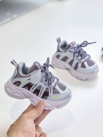 Spring/Autumn Baby Hook And Loop Chunky Sneakers Lightweight Mesh Children's Sports Shoes Unisex Outdoor Shoes