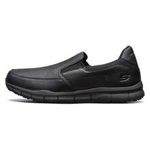 Skechers Sepatu olahraga kasual bisnis pria, anti selip, tahan aus, bersol lembut, ringan, model slip-on. - Hitam - View 2