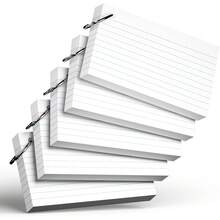 250 White Index Cards With Rings, 3 X 5 Inch, Heavyweight Lined Index Cards, Suitable For School And Office Supplies And Home Organization, Durable Study To-Do List Note Cards With Lines - Sets - View 1