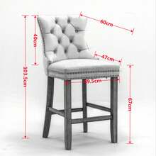 Light Blue Dining Chairs - Set Of 2 - Blue and Silver - View 9