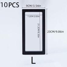 Black Square Transparent Plastic Floating Box, Medium To Large Size, Suitable For Storing Necklaces, Rings, Bracelets, Sweater Chains, Dust-Proof, Moisture-Proof, Shock-Resistant, Perfect For Daily Use And Jewelry Display - Black - View 10