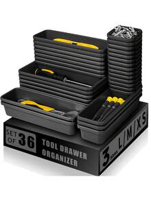 Toolbox Drawer Organizer, Used For Storing Car Repair Parts, Screws, Nuts, Bolts, Clips, Fuses, Electrical Connectors And Small Tools, Automotive Hardware Storage Tray - A - View 12
