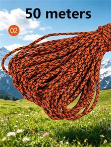 10M/50M/100M Nylon Paracord, 4mm 7-Strand - Non-Elastic Woven Rope, Suitable For Outdoor Training, Camping And DIY Activities - Multicolor - View 100