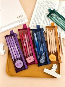Tempat Pensil Nama yang Dipersonalisasi, Tas Penyimpanan Jaring Nilon Bernapas Mini Portabel yang Dapat Disesuaikan, Tempat Pensil Transparan untuk Musim Kembali ke Sekolah bagi Guru dan Siswa, Tersedia Berbagai Warna, Hadiah Kembali ke Sekolah - MultiWarna - View 4